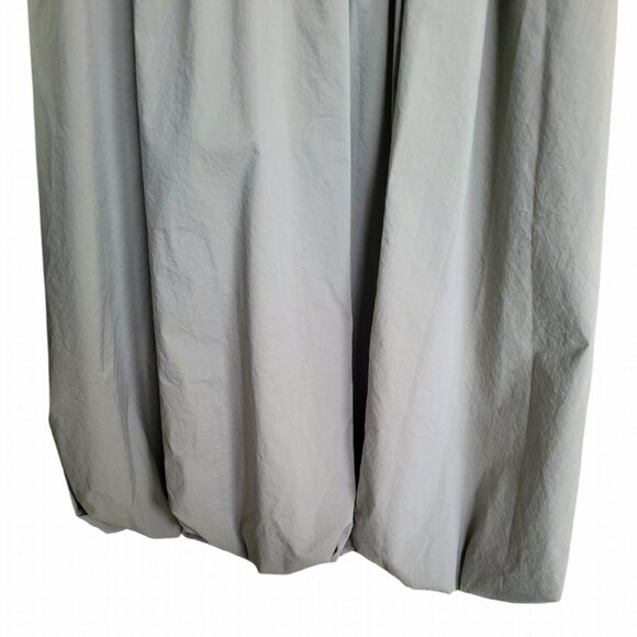 Camila Coelho Sage Green Midi Dress Bubble Hem Basque Waist Open Back Modern M - Picture 5 of 14